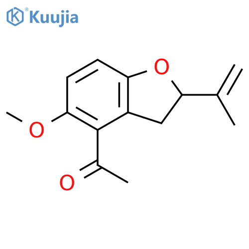 4-Acetyl-2,3-dihydro-2-isopropenyl-5-methoxybenzofuran structure