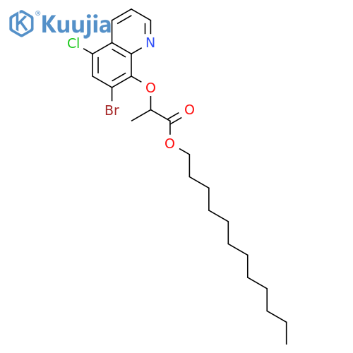 Propanoic acid, 2-[(7-bromo-5-chloro-8-quinolinyl)oxy]-, dodecyl ester structure