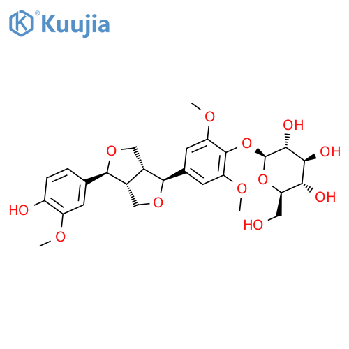 4-[(1S,3aR,4S,6aR)-4-(4-hydroxy-3-methoxyphenyl)tetrahydro-1H,3H-furo[3,4-c]furan-1-yl]-2,6-dimethoxyphenyl beta-D-glucopyranoside structure