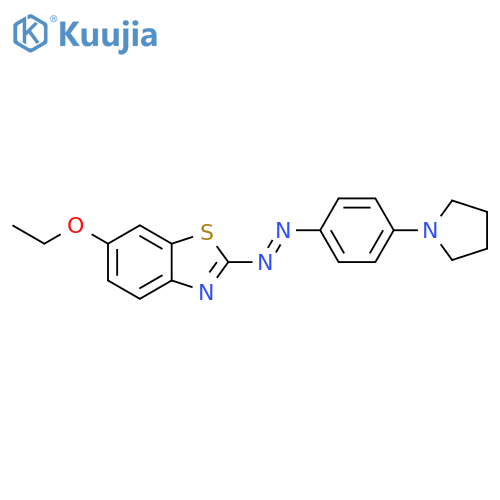 Benzothiazole, 6-ethoxy-2-[[4-(1-pyrrolidinyl)phenyl]azo]- structure