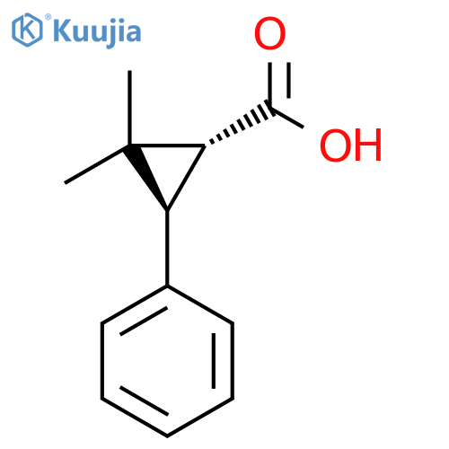 trans-rel-(1R,3R)-2,2-Dimethyl-3-phenylcyclopropane-1-carboxylic Acid structure