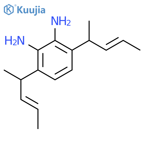 1,2-Benzenediamine, 3,6-bis(1-methyl-2-butenyl)- (9CI) structure