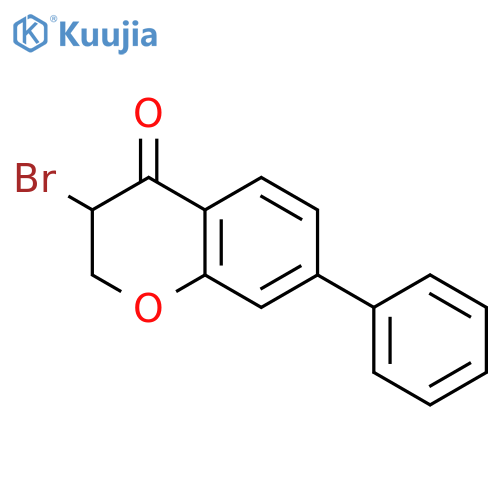 4H-1-Benzopyran-4-one, 3-bromo-2,3-dihydro-7-phenyl- structure