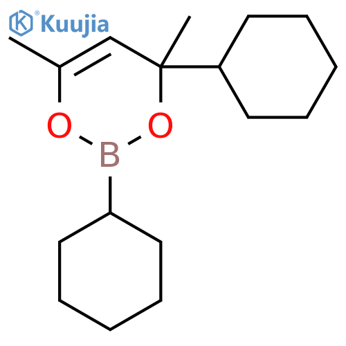 4H-1,3,2-Dioxaborin, 2,4-dicyclohexyl-4,6-dimethyl- structure
