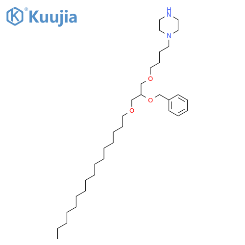 Piperazine, 1-[4-[3-(hexadecyloxy)-2-(phenylmethoxy)propoxy]butyl]- structure