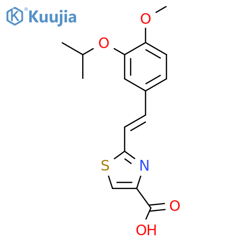 4-Thiazolecarboxylicacid, 2-[2-[4-methoxy-3-(1-methylethoxy)phenyl]ethenyl]- structure