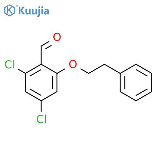 Benzaldehyde, 2,4-dichloro-6-(2-phenylethoxy)- structure