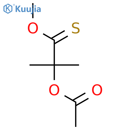 Propanethioic acid, 2-(acetyloxy)-2-methyl-, O-methyl ester structure