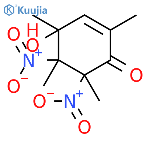 2-Cyclohexen-1-one, 4-hydroxy-2,4,5,6-tetramethyl-5,6-dinitro- structure