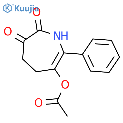 1H-Azepine-2,3-dione, 6-(acetyloxy)-4,5-dihydro-7-phenyl- structure
