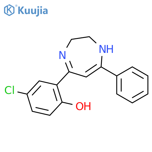 Phenol, 4-chloro-2-(2,3-dihydro-7-phenyl-1H-1,4-diazepin-5-yl)- structure