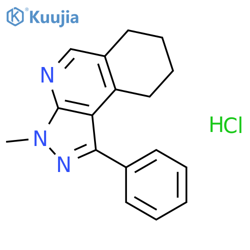 3-methyl-1-phenyl-6,7,8,9-tetrahydro-3H-pyrazolo[3,4-c]isoquinoline hydrochloride structure