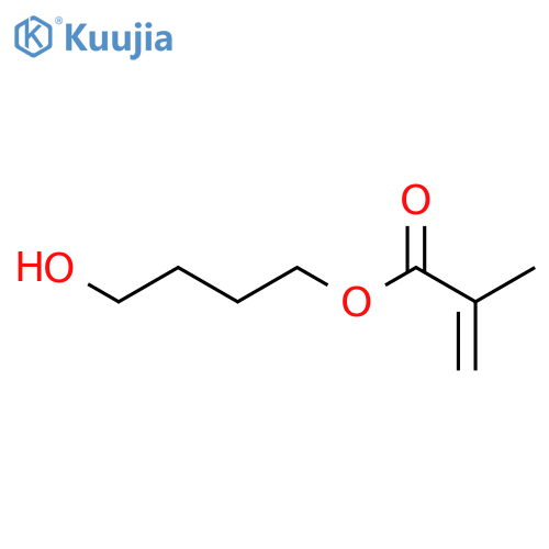 4-hydroxybutyl 2-methylprop-2-enoate structure