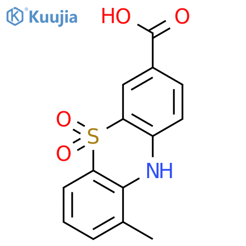 10H-Phenothiazine-3-carboxylic acid, 9-methyl-, 5,5-dioxide structure