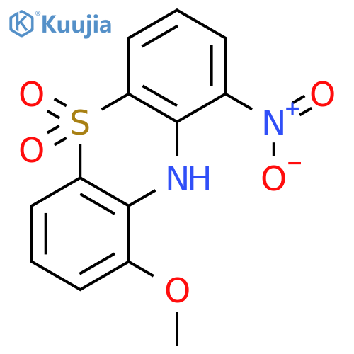 10H-Phenothiazine, 1-methoxy-9-nitro-, 5,5-dioxide structure