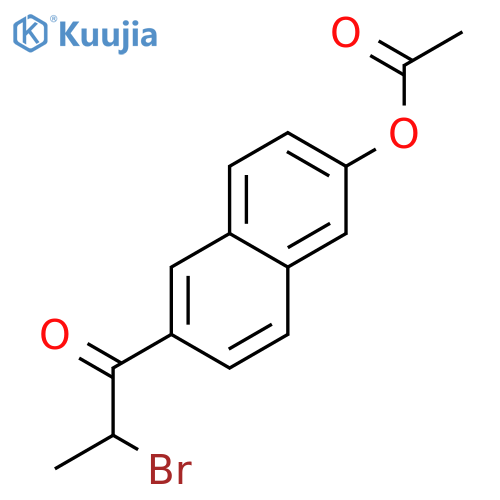 1-Propanone, 1-[6-(acetyloxy)-2-naphthalenyl]-2-bromo- structure