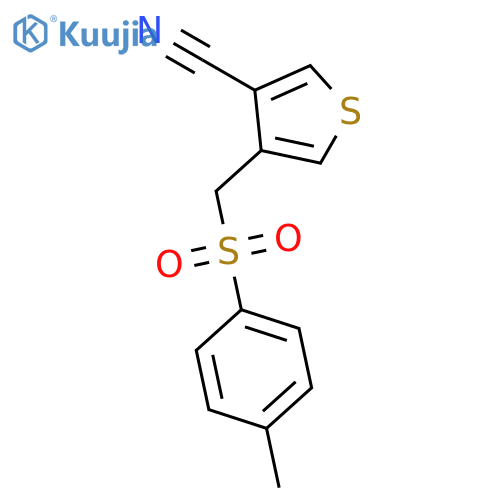 3-Thiophenecarbonitrile, 4-[[(4-methylphenyl)sulfonyl]methyl]- structure