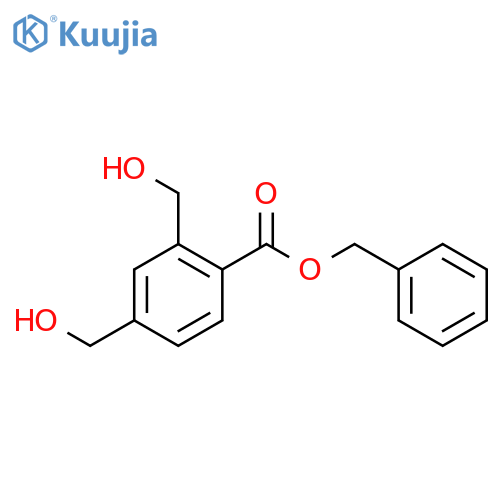 Benzoic acid, 2,4-dihydroxymethyl-, phenylmethyl ester structure