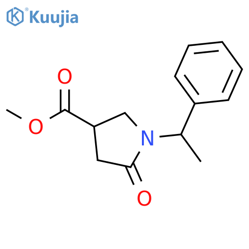 methyl (3R)-5-oxo-1-[(1R)-1-phenylethyl]pyrrolidine-3-carboxylate structure
