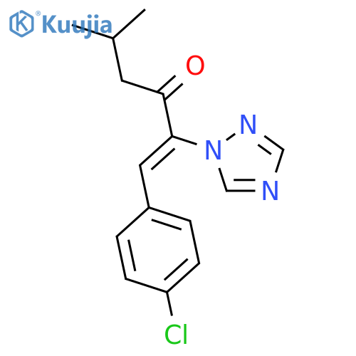 1-Hexen-3-one, 1-(4-chlorophenyl)-5-methyl-2-(1H-1,2,4-triazol-1-yl)- structure