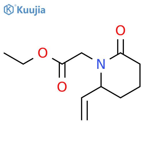 1-Piperidineacetic acid, 2-ethenyl-6-oxo-, ethyl ester structure