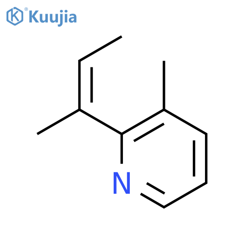 Pyridine, 3-methyl-2-(1-methyl-1-propenyl)-, (Z)- (9CI) structure