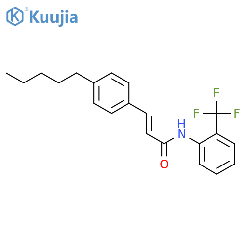 2-Propenamide, 3-(4-pentylphenyl)-N-[2-(trifluoromethyl)phenyl]-, (E)- structure