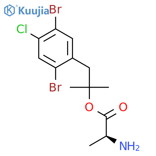 Alanine, 2-(2,5-dibromo-4-chlorophenyl)-1,1-dimethylethyl ester structure