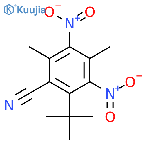 Benzonitrile, 2-(1,1-dimethylethyl)-4,6-dimethyl-3,5-dinitro- structure