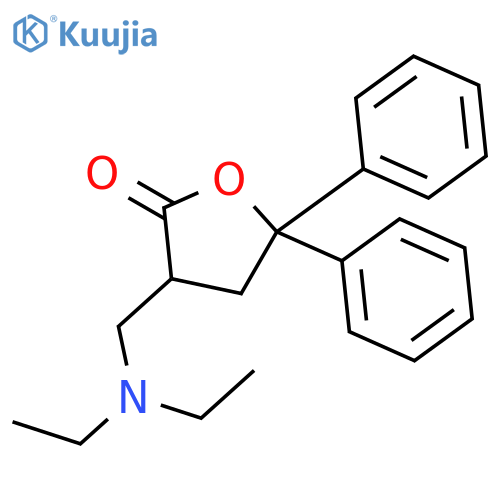 3-diethylaminomethyl-3,3-diphenyl-2-dihydrofuranone structure