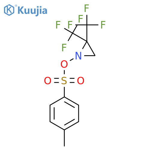 Aziridine, 1-[[(4-methylphenyl)sulfonyl]oxy]-2,2-bis(trifluoromethyl)-, (-)- structure