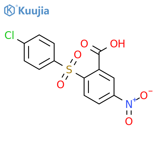 2-(4-Chlorophenyl)sulfonyl-5-nitrobenzoic acid structure