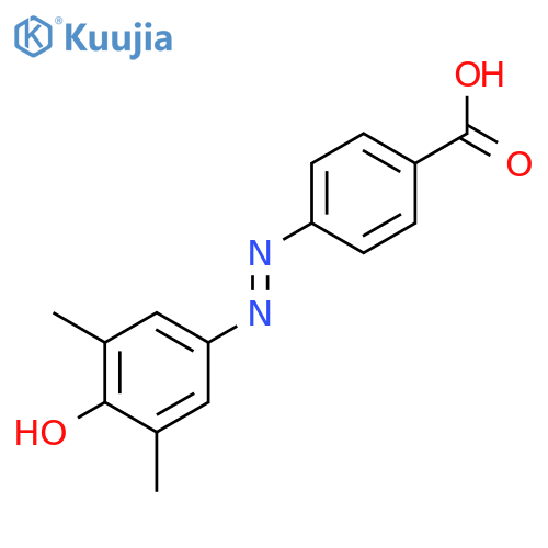 Benzoic acid, 4-[(4-hydroxy-3,5-dimethylphenyl)azo]- structure