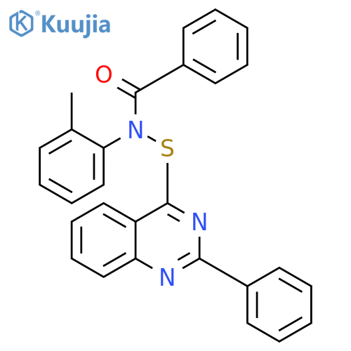 Benzamide, N-(2-methylphenyl)-N-[(2-phenyl-4-quinazolinyl)thio]- structure