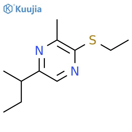 Pyrazine, 2-(ethylthio)-3-methyl-5-(1-methylpropyl)- structure