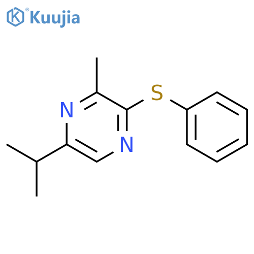 Pyrazine, 3-methyl-5-(1-methylethyl)-2-(phenylthio)- structure