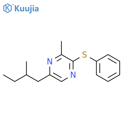 Pyrazine, 3-methyl-5-(2-methylbutyl)-2-(phenylthio)- structure