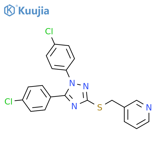 Pyridine, 3-[[[1,5-bis(4-chlorophenyl)-1H-1,2,4-triazol-3-yl]thio]methyl]- structure