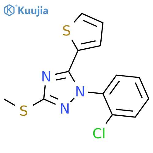 1H-1,2,4-Triazole, 1-(2-chlorophenyl)-3-(methylthio)-5-(2-thienyl)- structure