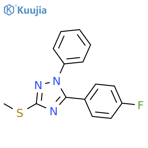 1H-1,2,4-Triazole, 5-(4-fluorophenyl)-3-(methylthio)-1-phenyl- structure