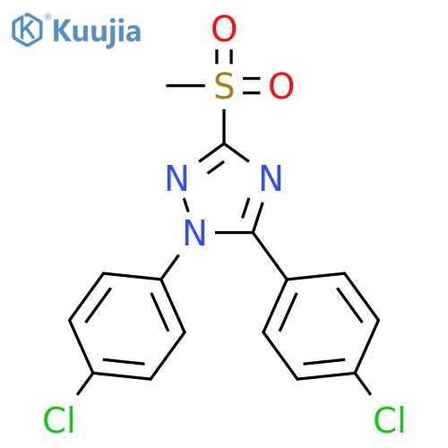 1H-1,2,4-Triazole, 1,5-bis(4-chlorophenyl)-3-(methylsulfonyl)- structure