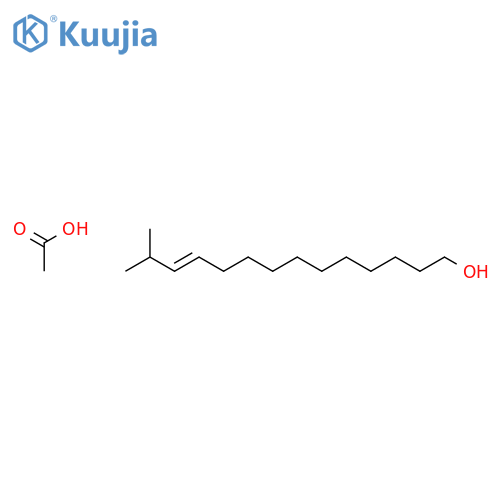 11-Tetradecen-1-ol, 13-methyl-, acetate, (E)- structure