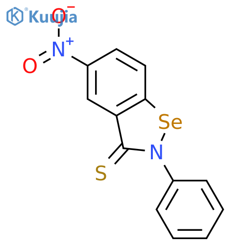 1,2-Benzisoselenazole-3(2H)-thione, 5-nitro-2-phenyl- structure