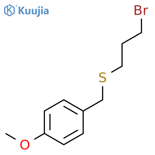 Benzene, 1-[[(3-bromopropyl)thio]methyl]-4-methoxy- structure