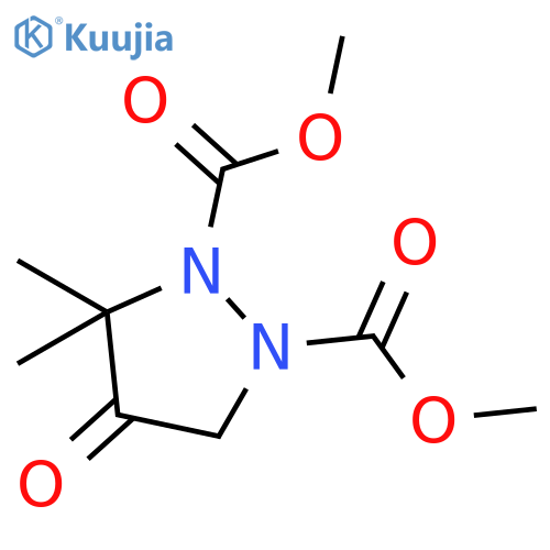 1,2-Pyrazolidinedicarboxylic acid, 3,3-dimethyl-4-oxo-, dimethyl ester structure
