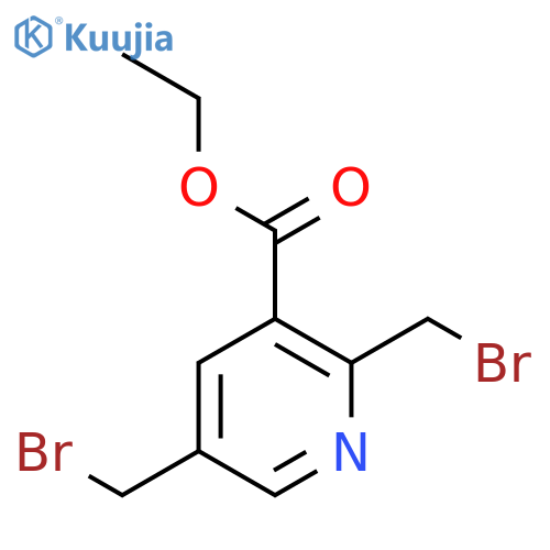 3-Pyridinecarboxylic acid, 2,5-bis(bromomethyl)-, ethyl ester structure