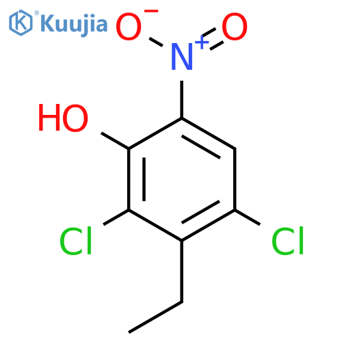 2,4-Dichloro-3-ethyl-6-nitrophenol structure