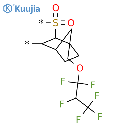 Poly[sulfonyl[[(1,1,2,3,3,3-hexafluoropropoxy)methyl]bicyclo[2.2.1]heptane-2,3-diyl]] structure