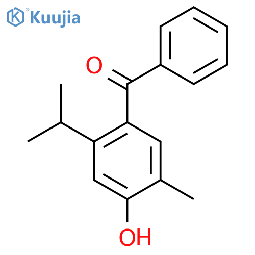 4-benzoyl-2-methyl-5-(propan-2-yl)phenol structure