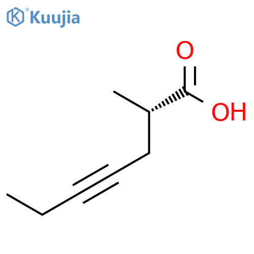 4-Heptynoic acid, 2-methyl-, (S)- structure
